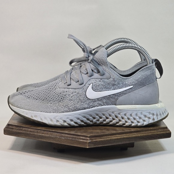Nike Epic React Flyknit Shoes Youth Size 5Y Gray Running Sneakers 943311-002 - Picture 5 of 10